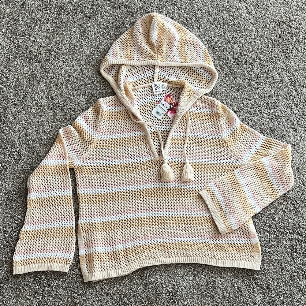 NWT Roxy After Beach Cropped hoodie